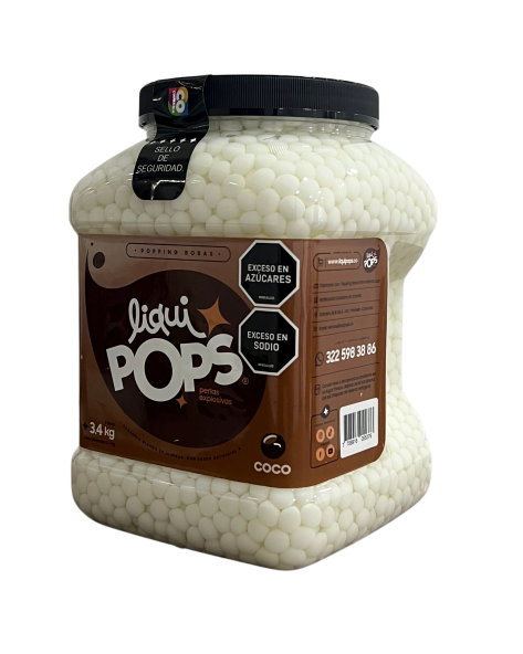 LiquiPops — perlas explosivas liquipops sabor a coco x 3400 gr  3